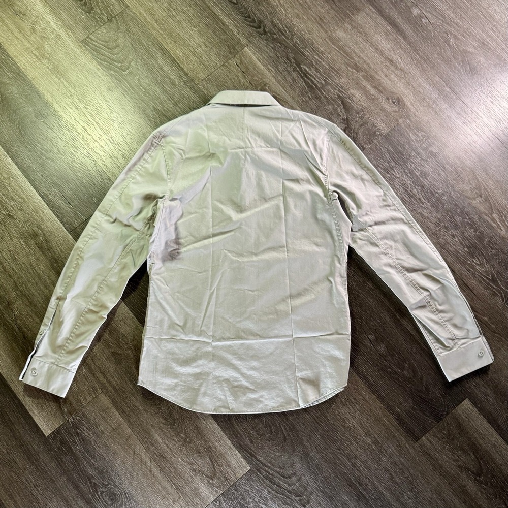 Lululemon Shirt Mens Size Small Gray Performance Long Sleeve Button Up - Picture 2 of 5